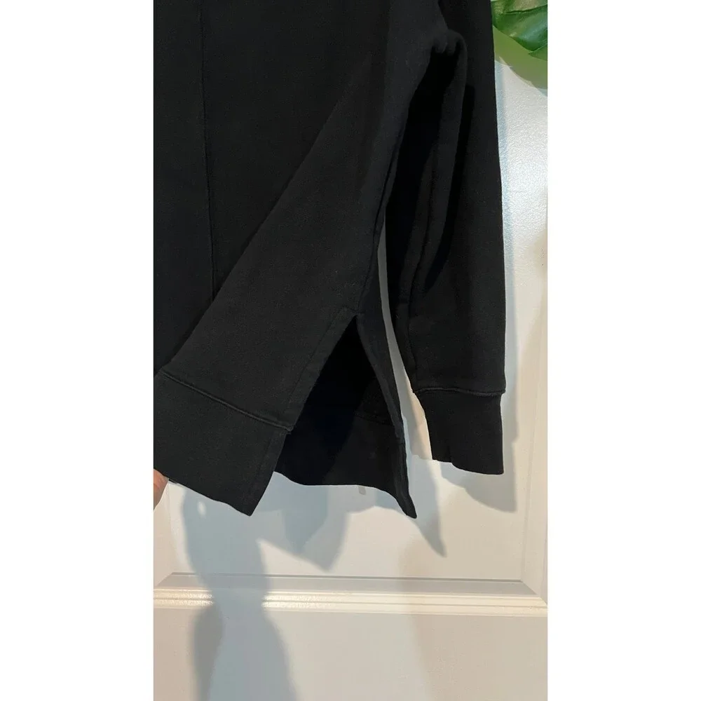 Athleta 24/7 Funnel Neck Pullover Sweater Fleece Black Size Women's XS